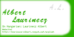 albert laurinecz business card